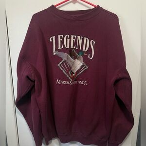 Vtg Lost Terrain Mallard Duck Legends Marsh & Wetlands Crewneck Sweatshirt XL